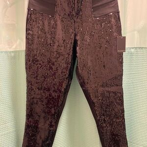 Eloquii Sequin Black Pants